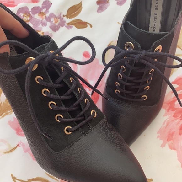 Jorge Bischoff Black Suede &Patent Short Booties - Picture 6 of 6